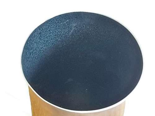 HUGE! CARROL BOYES FUNCTIONAL ART:  VINTAGE EARLY DESIGN VASE ON THREE SOLID, STURDY PEWTER LEGS