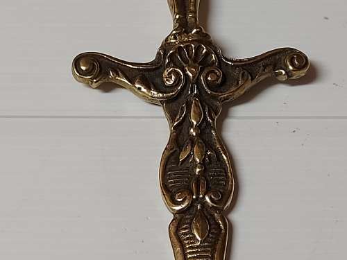 AWESOME VINTAGE BRASS MEDIEVAL KNIGHT LETTER OPENER