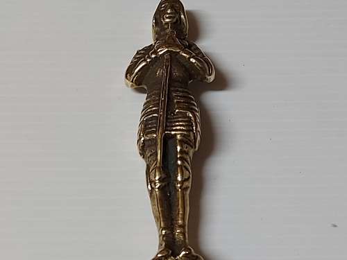 AWESOME VINTAGE BRASS MEDIEVAL KNIGHT LETTER OPENER