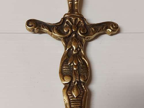 AWESOME VINTAGE BRASS MEDIEVAL KNIGHT LETTER OPENER