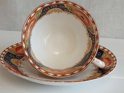 AWESOME ULTRA RARE C.1925 ROYAL ALBERT CROWN CHINA TEA DUO