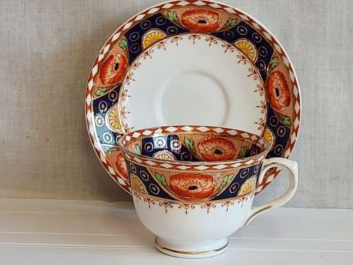 AWESOME ULTRA RARE C.1925 ROYAL ALBERT CROWN CHINA TEA DUO