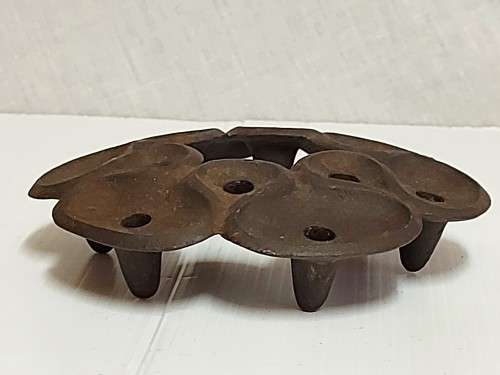 VINTAGE DANSK DESIGNED MADE IN DENMARK TAPERED CAST-IRON CANDLE HOLDER