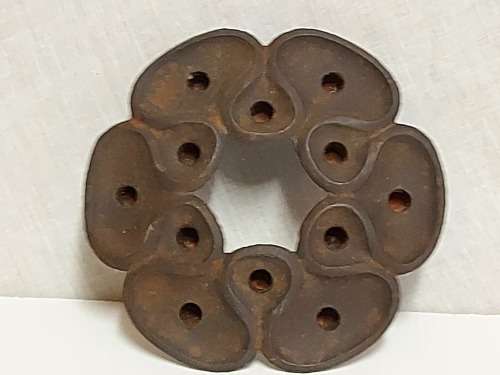 VINTAGE DANSK DESIGNED MADE IN DENMARK TAPERED CAST-IRON CANDLE HOLDER
