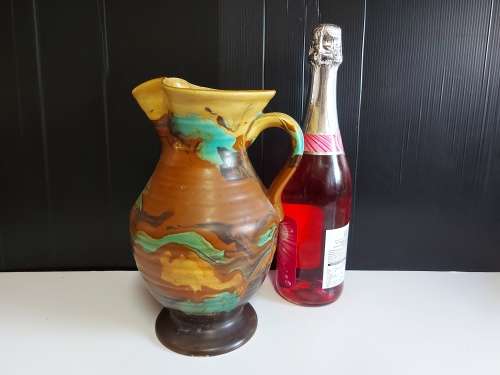 GREAT FIND! AWESOME 1930's ART DECO BESWICK LARGE ART POTTERY PITCHER BY RUTH BESWICK, PATTERN 72