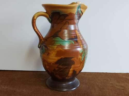 GREAT FIND! AWESOME 1930's ART DECO BESWICK LARGE ART POTTERY PITCHER BY RUTH BESWICK, PATTERN 72