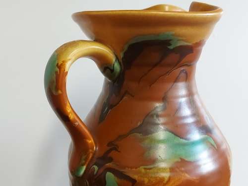 GREAT FIND! AWESOME 1930's ART DECO BESWICK LARGE ART POTTERY PITCHER BY RUTH BESWICK, PATTERN 72