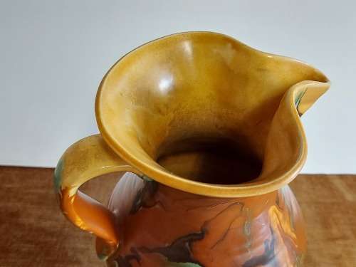 GREAT FIND! AWESOME 1930's ART DECO BESWICK LARGE ART POTTERY PITCHER BY RUTH BESWICK, PATTERN 72