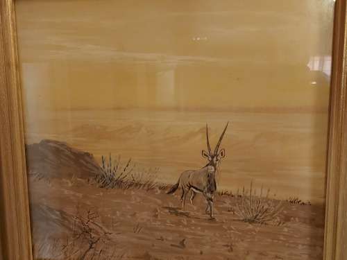 AWESOME ORIGINAL FRAMED OIL ON BOARD PAINTING BY THE WELL REPUTED SOUTH AFRICAN ARTIST G P CANITZ