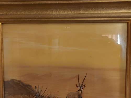 AWESOME ORIGINAL FRAMED OIL ON BOARD PAINTING BY THE WELL REPUTED SOUTH AFRICAN ARTIST G P CANITZ