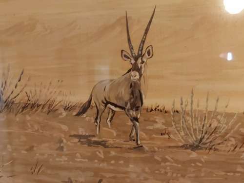 AWESOME ORIGINAL FRAMED OIL ON BOARD PAINTING BY THE WELL REPUTED SOUTH AFRICAN ARTIST G P CANITZ