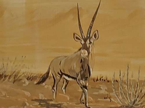 AWESOME ORIGINAL FRAMED OIL ON BOARD PAINTING BY THE WELL REPUTED SOUTH AFRICAN ARTIST G P CANITZ