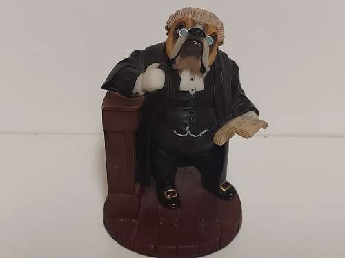 AWESOME VINTAGE ROBERT HARROP DESIGNS DOGGIE PEOPLE BULLDOG BARRISTER