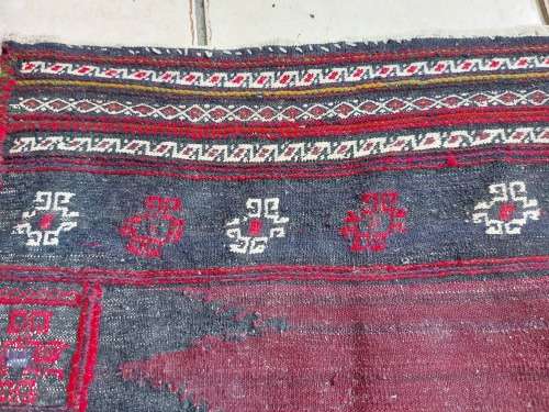 VINTAGE BALUCH SOFREH HAND-WOVEN PURE WOOL PERSIAN RUG