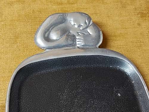 CARROL BOYES FUNCTIONAL ART:  STUNNING EARLY DESIGN PEWTER RECTANGULAR PLATTER