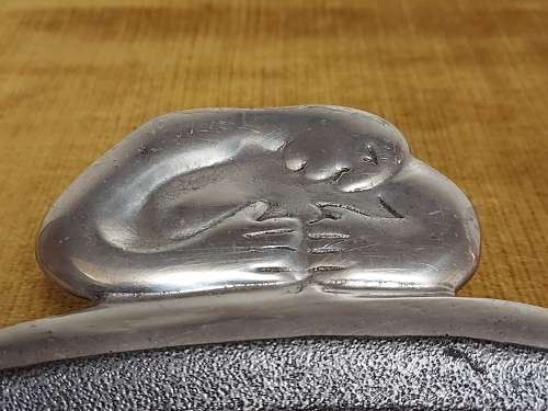 CARROL BOYES FUNCTIONAL ART:  STUNNING EARLY DESIGN PEWTER RECTANGULAR PLATTER