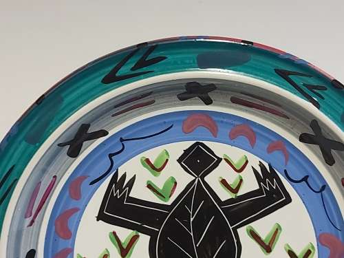 STRIKING CLEMENTINA VAN DER WALT ART POTTERY PLATE