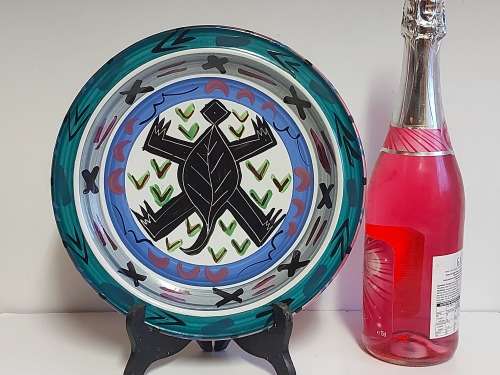 STRIKING CLEMENTINA VAN DER WALT ART POTTERY PLATE