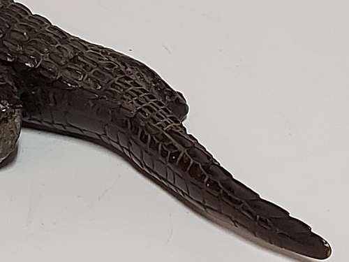 AWESOME BRONZE SCULPTURE OF A CROCODILE IN GREAT CONDITION
