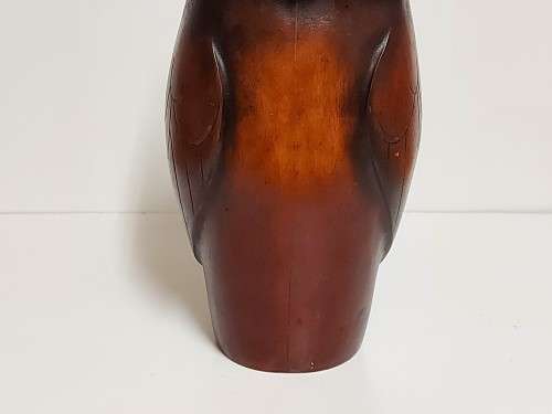 RARE FEATHERS OF KNYSNA LIMITED EDITION AFRICAN COLLECTION LARGE OWL, HAND CARVED AND PAINTED