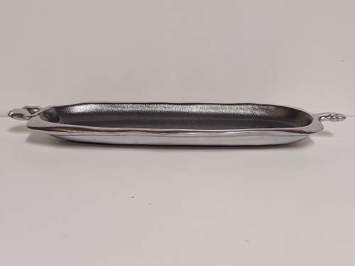 CARROL BOYES FUNCTIONAL ART: BEAUTIFUL EARLY DESIGN PEWTER TWIN HANDLED ENTREE DISH