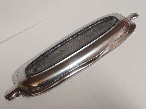 CARROL BOYES FUNCTIONAL ART: BEAUTIFUL EARLY DESIGN PEWTER TWIN HANDLED ENTREE DISH