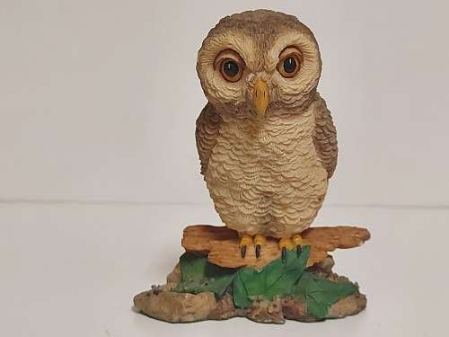 DELIGHTFUL VINTAGE AYNSLEY ENGLAND HAND-PAINTED MASTERCRAFT CERAMIC OWL FIGURINE