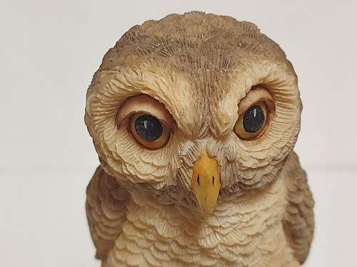 DELIGHTFUL VINTAGE AYNSLEY ENGLAND HAND-PAINTED MASTERCRAFT CERAMIC OWL FIGURINE