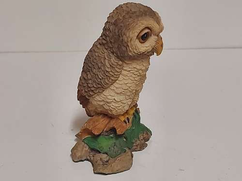 DELIGHTFUL VINTAGE AYNSLEY ENGLAND HAND-PAINTED MASTERCRAFT CERAMIC OWL FIGURINE