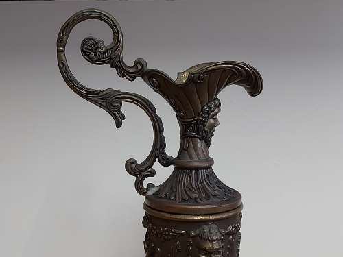 VINTAGE ITALIAN PELTRATO 95% (PEWTER) TALL PITCHER, SOLID AND HEAVY CONSTRUCTION