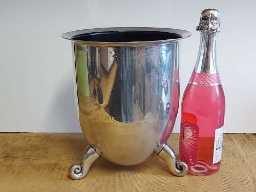 CARROL BOYES FUNCTIONAL ART: STUNNING EARLY DESIGN LARGE CHAMPAGNE COOLER WITH AN INNER COATING