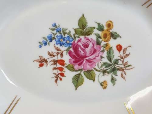BEAUTIFUL VINTAGE 1970'S P G GDR (EAST GERMANY) OVAL TWIN HANDLED DISH