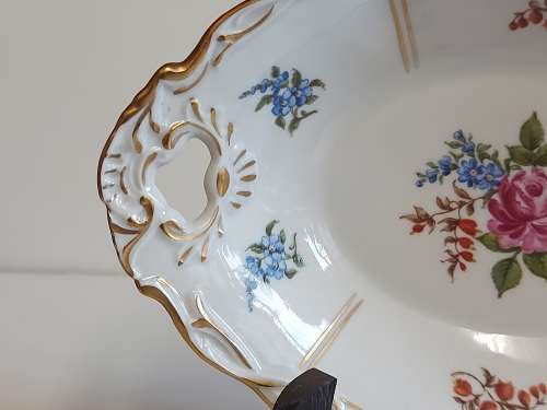 BEAUTIFUL VINTAGE 1970'S P G GDR (EAST GERMANY) OVAL TWIN HANDLED DISH