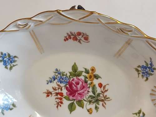 BEAUTIFUL VINTAGE 1970'S P G GDR (EAST GERMANY) OVAL TWIN HANDLED DISH