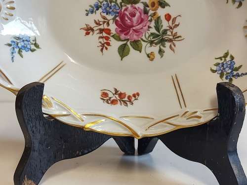 BEAUTIFUL VINTAGE 1970'S P G GDR (EAST GERMANY) OVAL TWIN HANDLED DISH