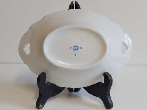 BEAUTIFUL VINTAGE 1970'S P G GDR (EAST GERMANY) OVAL TWIN HANDLED DISH