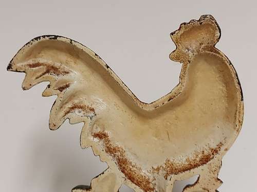 VINTAGE CAST IRON ROOSTER DOOR STOPPER