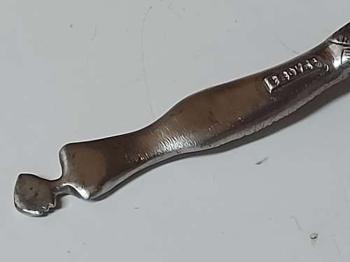 CARROL BOYES FUNCTIONAL ART: BEAUTIFUL  EARLY DESIGN PEWTER AND STAINLESS SUGAR SPOON