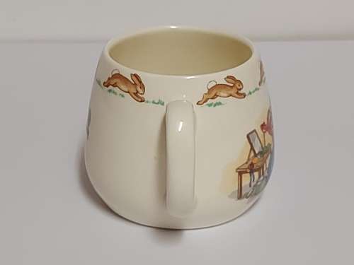 BEAUTIFUL ROYAL DOULTON BUNNYKINS TWIN HANDLED MUG IN MINT CONDITION