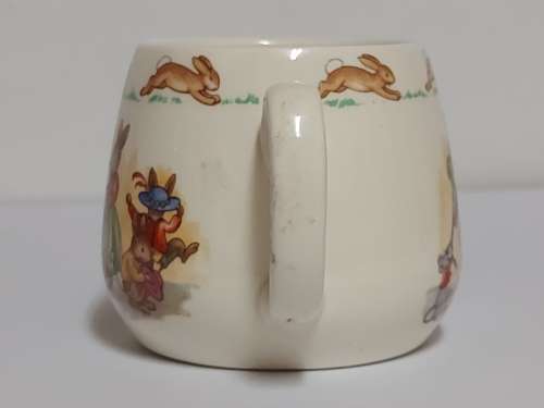 BEAUTIFUL ROYAL DOULTON BUNNYKINS TWIN HANDLED MUG IN MINT CONDITION