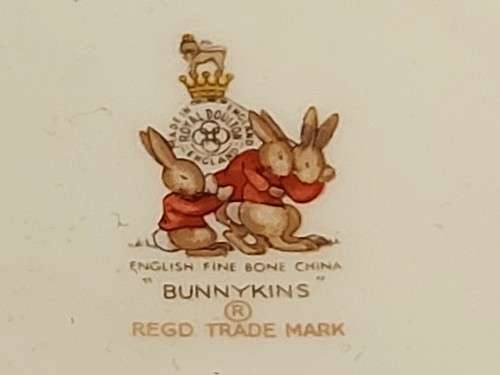 BEAUTIFUL ROYAL DOULTON BUNNYKINS TWIN HANDLED MUG IN MINT CONDITION