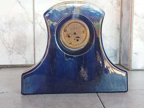 AWESOME FIND! VINTAGE MINERVA PORCELAIN SHELF MANTEL CLOCK, WORKING CONDITION UNKNOWN