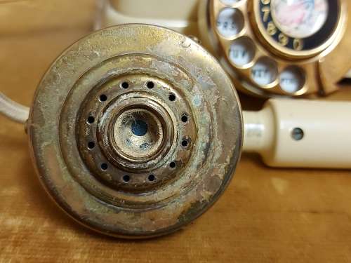 VINTAGE BAKELITE, METAL AND BRASS JN-4 TELEPHONE, WORKING