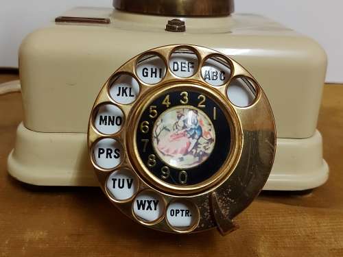 VINTAGE BAKELITE, METAL AND BRASS JN-4 TELEPHONE, WORKING