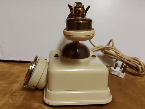 VINTAGE BAKELITE, METAL AND BRASS JN-4 TELEPHONE, WORKING