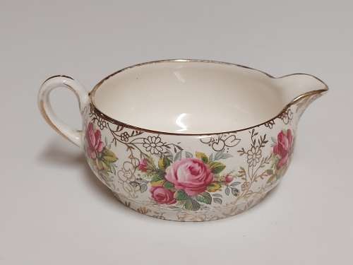 STUNNING OLD FOLEY STAFFORDSHIRE PORCELAIN SMALL TEA POT, CREAMER AND SUGAR BOWL SET