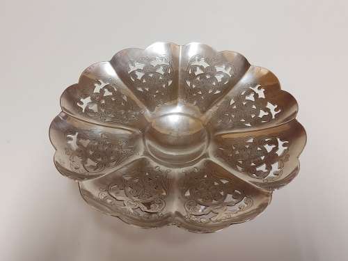 STUNNING VINTAGE MAYFLOWER BY PARAMOUNT SILVER PLATED EPNS PEDESTAL DISH
