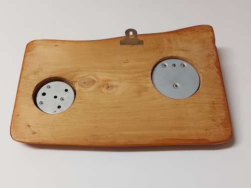 BAROMASTER MADE IN FRANCE WOOD AND BRASS BAROMETER AND THERMOMETER