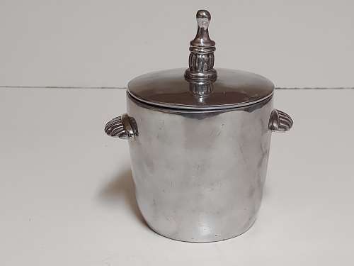 CARROL BOYES EARLY DESIGN SOLID AND HEAVY PEWTER LIDDED ICE BUCKET