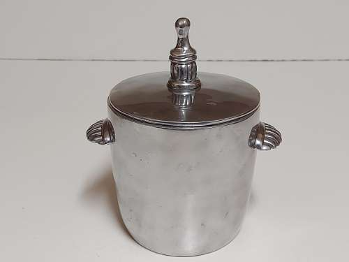 CARROL BOYES EARLY DESIGN SOLID AND HEAVY PEWTER LIDDED ICE BUCKET